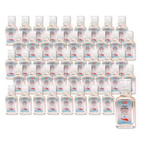 SIPA Bulk Cherry Scent Hand Sanitizer Travel Size Bundle 1 oz, Cap Bottle, Protect Against Germs with Vitamin E Formula, with 2 Free Keychain Holder (Pack of 48)