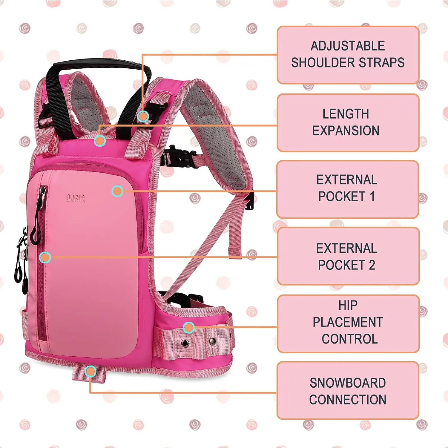 Ski Harness for Kids, Adjustable Ski and Snowboard Harness Trainer, Teach Your Child The Speed Control of Skiing