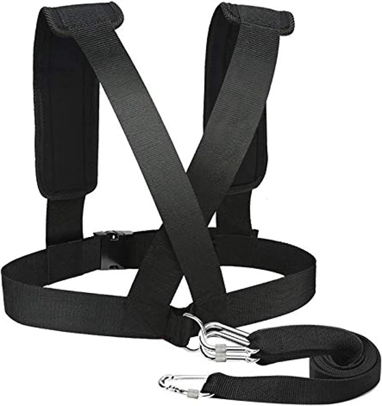 Sled Harness Tire Pulling Harness Pull Strap with Reinforced Lock, Can Pull up to 1.5T for Fitness Weight Sled Training Speed Chute Harness Trainer Football Workout Equipment