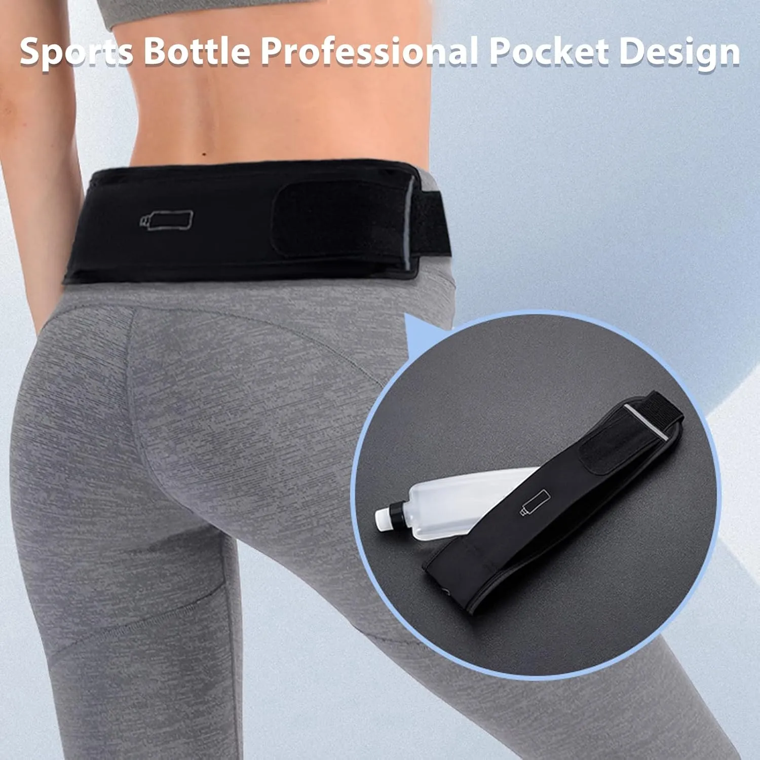 Slim Running Belt Fanny Pack Running Waist Bag Waist Pack Bag for Hiking Cycling Workout Reflective Runners Belt Jogging Pocket Belt