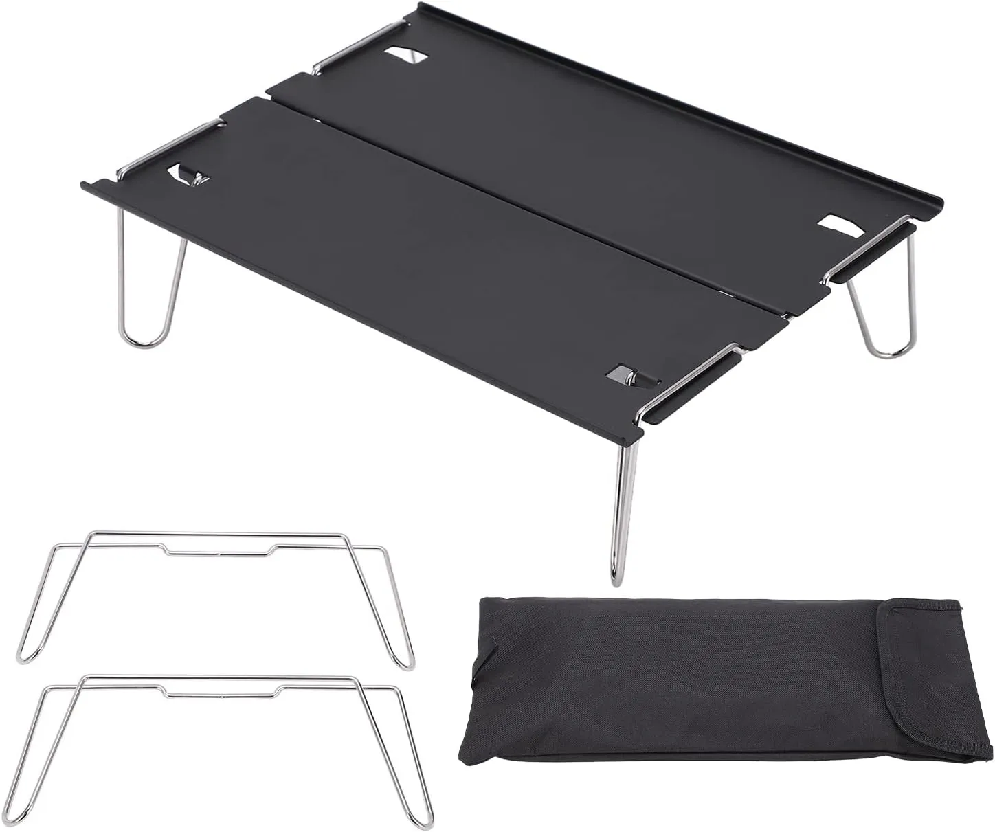 Small Folding Camping Table Portable Aluminum Alloy Lightweight Mini Table for Backpacking Camping Hiking Portable