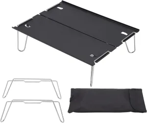 Small Folding Camping Table Portable Aluminum Alloy Lightweight Mini Table for Backpacking Camping Hiking Portable