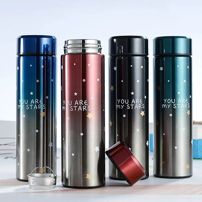 Smart LED Temperature Water Bottle 500ml | Stainless Steel Hot & Cold Bottles with Vacuum Thermos Flask