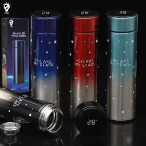 Smart LED Temperature Water Bottle 500ml | Stainless Steel Hot & Cold Bottles with Vacuum Thermos Flask