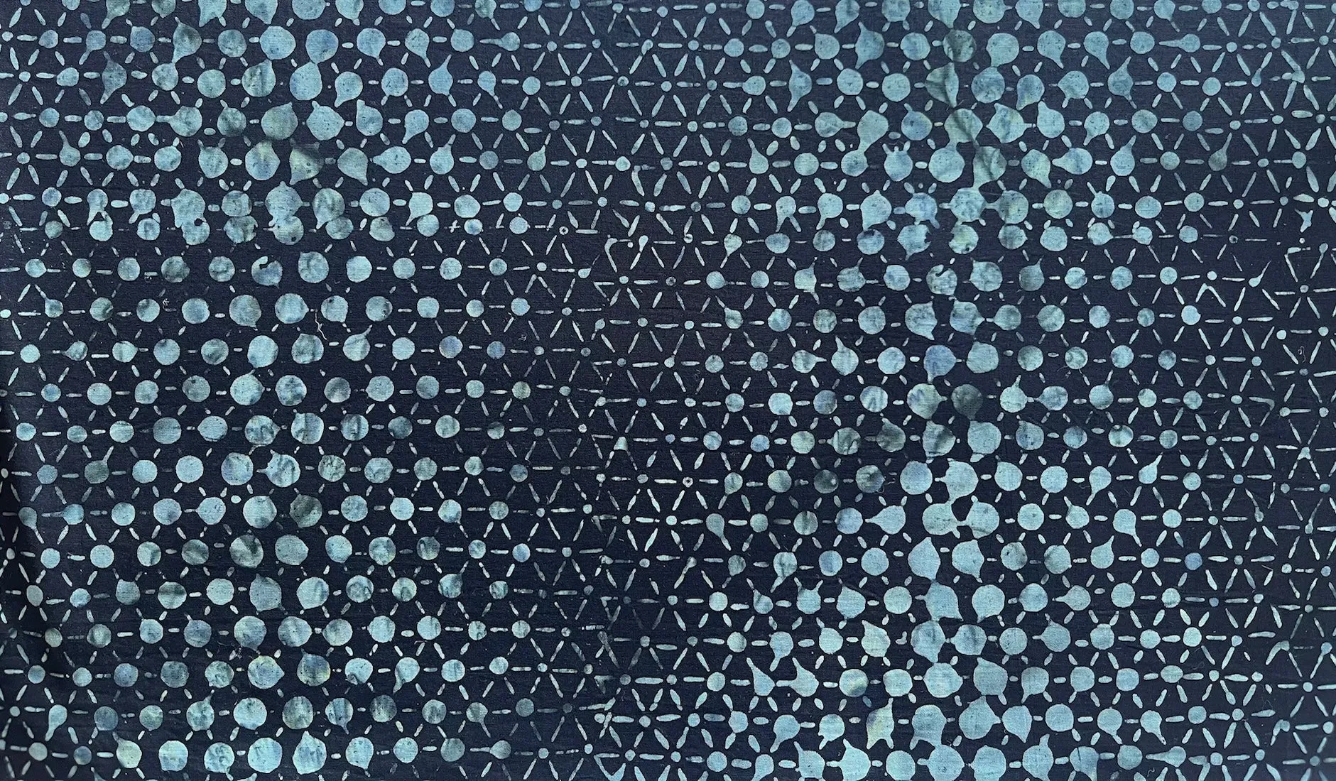 Smoky Teal Molecules Cotton Batik (Made in Indonesia)