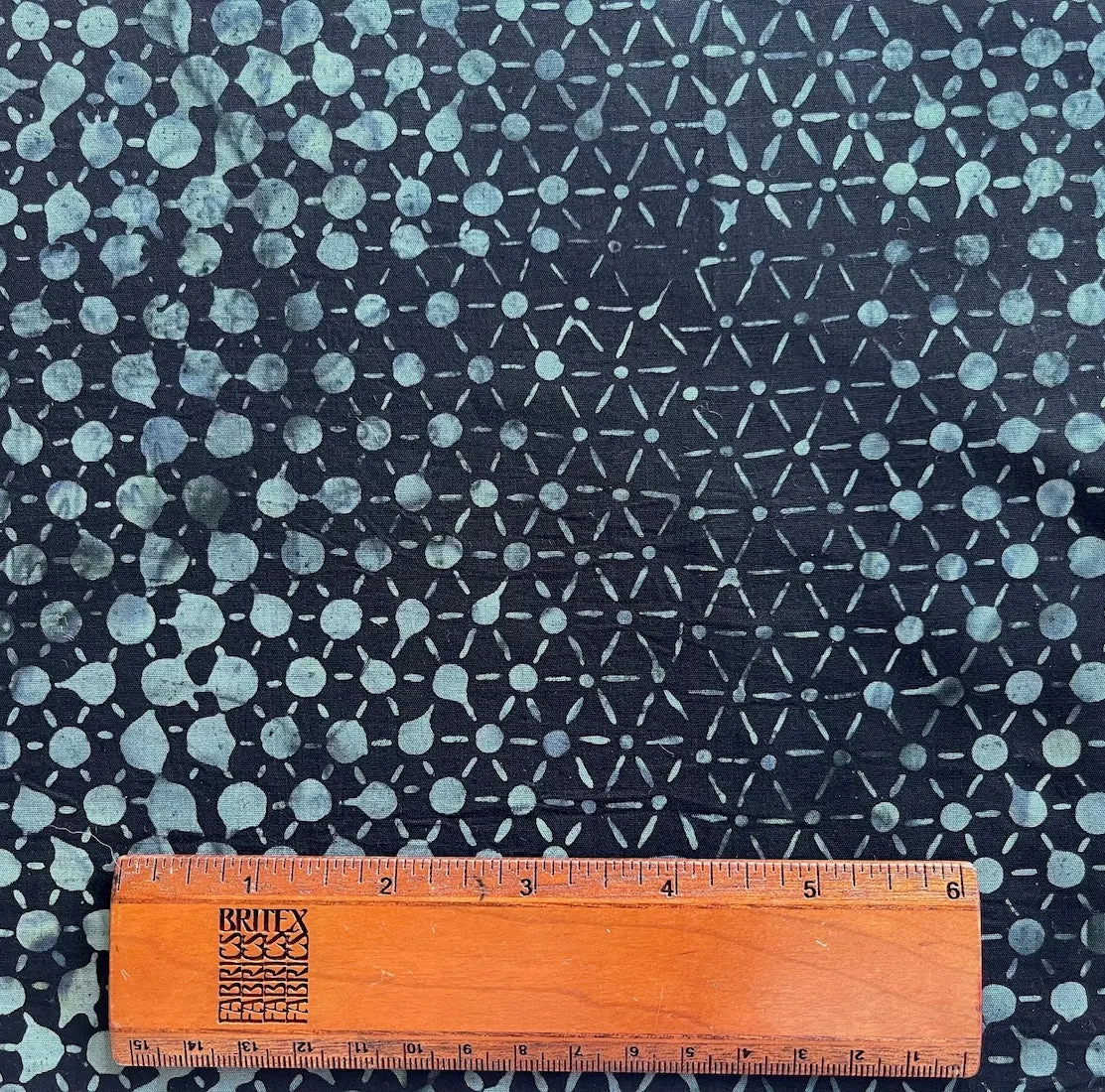 Smoky Teal Molecules Cotton Batik (Made in Indonesia)