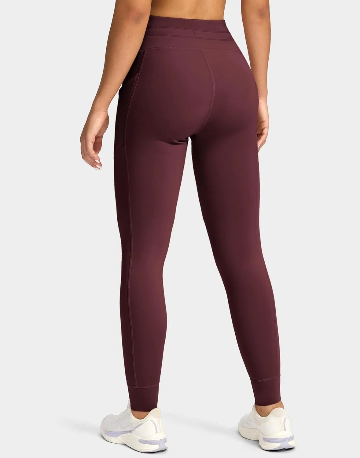 Soothfeel Women's High Waisted Fleece Lined Leggings Pants with Pockets Thermal Warm Winter Ski Hiking Running Workout Pants
