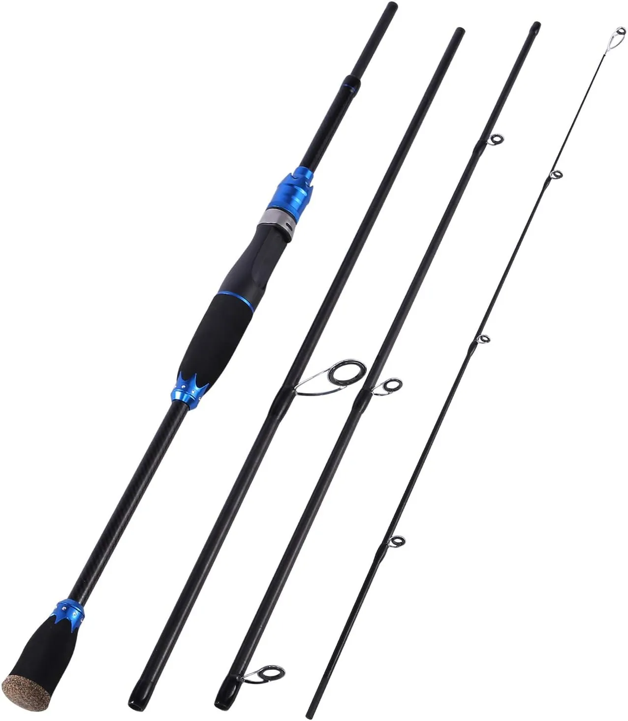 Sougayilang Spinning Fishing Rod Reel Combos,24-Ton Carbon Fiber Protable Fishing Poles with Spinning Reel for Travel Freshwater Fishing