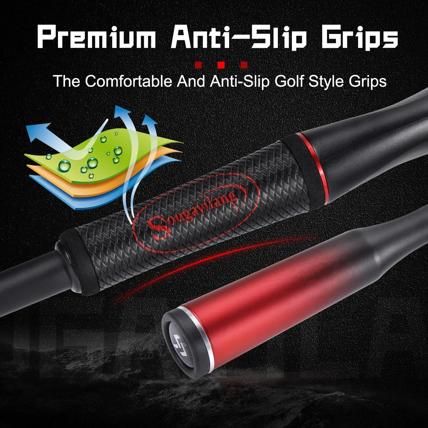Sougayilang Spinning Reel and Fishing Rod Combo, 2-Piece Medium Durable Graphite Blank Rod, High Carbon One-Piece Grip,Size 2000 Reel