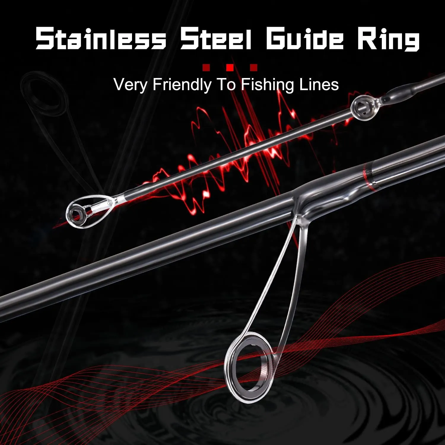Sougayilang Spinning Reel and Fishing Rod Combo, 2-Piece Medium Durable Graphite Blank Rod, High Carbon One-Piece Grip,Size 2000 Reel