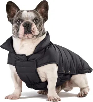SPACE LION Dog Puffer Jacket, Down Winter Coat, Waterproof, Windproof, Lightweight Jacket, Adjustable Fit Coat for Medium Dogs(Black,XL)