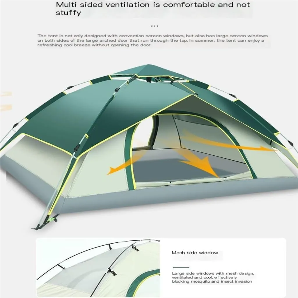 Spacious and Lightweight Fully Automatic Tent Outdoor Thickened Rainproof Double-Layer Tent Camping Sunproof and Stormproof Tent Outdoor Tent