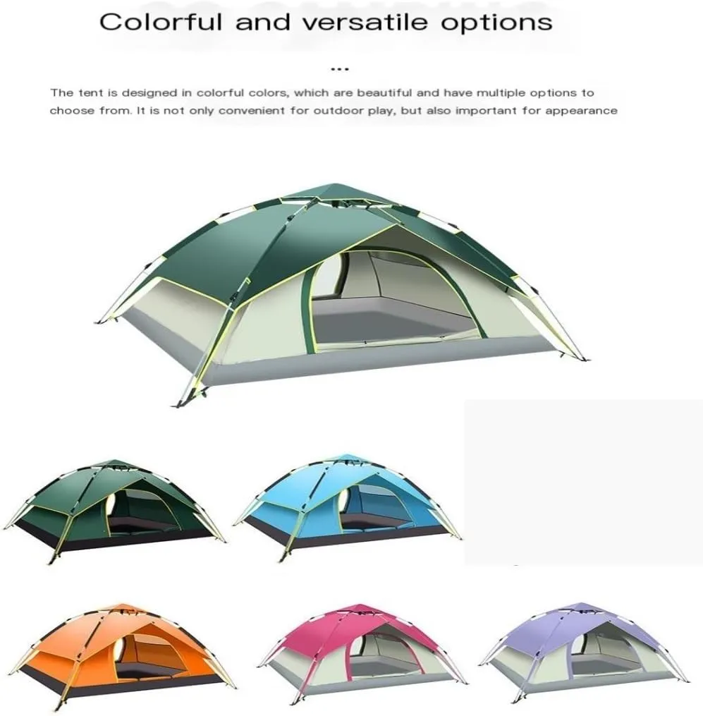 Spacious and Lightweight Fully Automatic Tent Outdoor Thickened Rainproof Double-Layer Tent Camping Sunproof and Stormproof Tent Outdoor Tent
