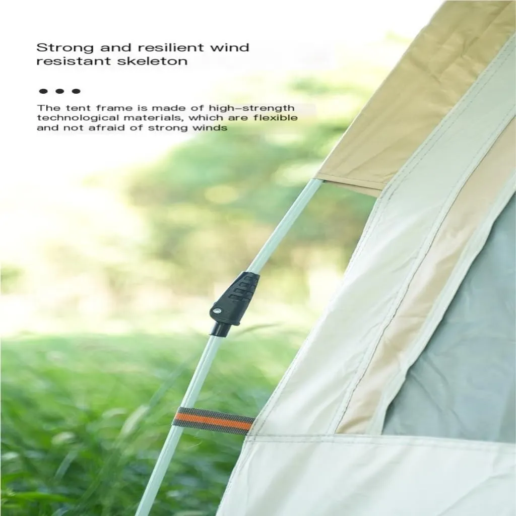 Spacious and Lightweight Outdoor Portable Mosquito-Proof Camping Tent Fully Automatic Thickened Foldable 5-8 Person Hexagonal Tent Outdoor Tent