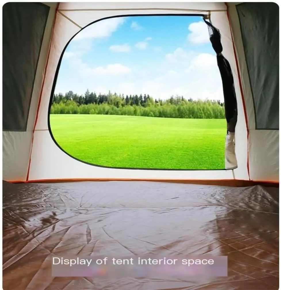 Spacious and Lightweight Tent Outdoor Automatic Tent Sun Protection Rainstorm Tent Camping Double-Layer Aluminum Pole Hexagonal Tent Outdoor Tent