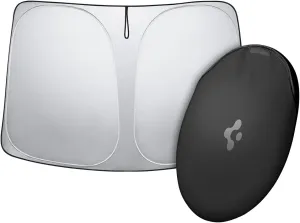 Spigen Triple-Coated CryoShade Front Windshield Sunshade (Reinforced Velcro Strap) Designed for All Tesla Model 3 & Y 2025/2024/2023/2022 [Compatible with New Model Y Juniper (2025/2026)]