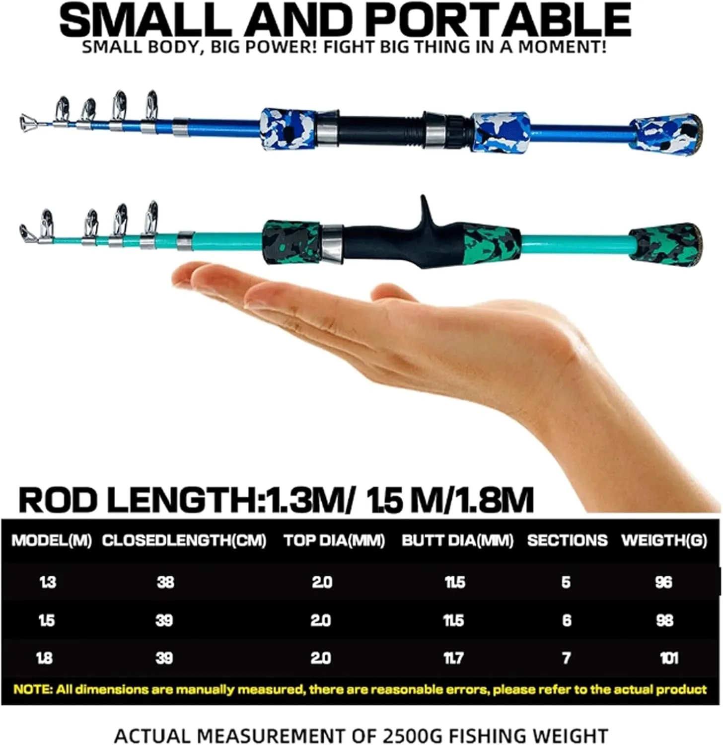 Spinning Casting Carp Rod Telescopic Fishing Rod 1.8M 1.5M 1.3M Small Ultralight Portable Travel Baitcasting Rod Fishing Pole