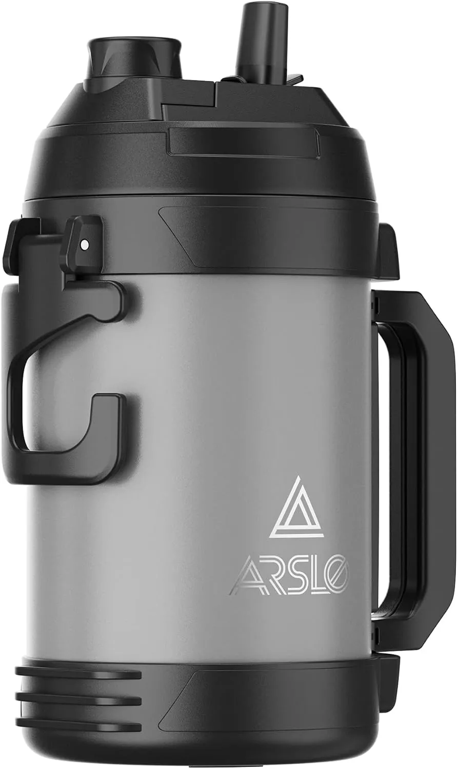 Sports Water Jug - Gallon Water Bottle - Large Insulated Stainless Steel Bottle for Gym, Workouts, Basketball, Football, Soccer - Keep Water Cold for Up To 24 Hours - 128 Ounce (Graphite)