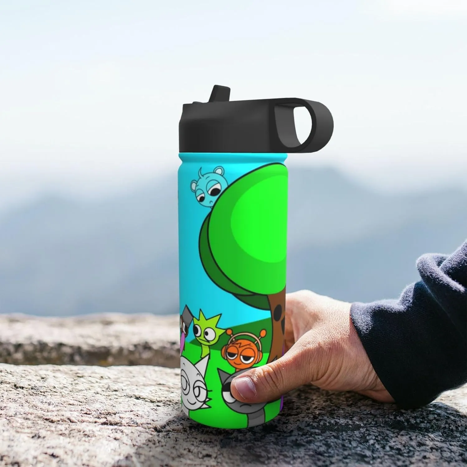 Sprunki Water Cup, 18 Ounce Insulated Water Cup With Straw, Suitable For Daily Use, Outdoor Activities, Etc