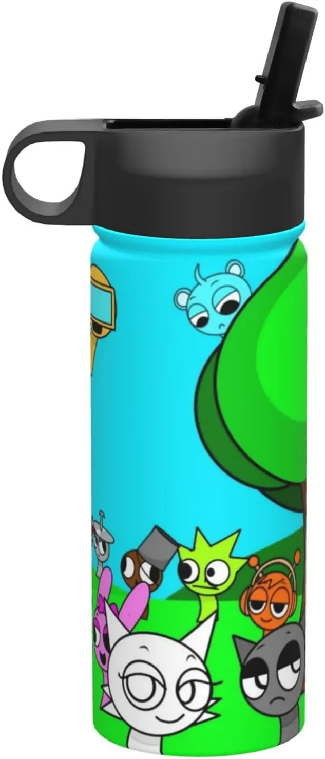 Sprunki Water Cup, 18 Ounce Insulated Water Cup With Straw, Suitable For Daily Use, Outdoor Activities, Etc