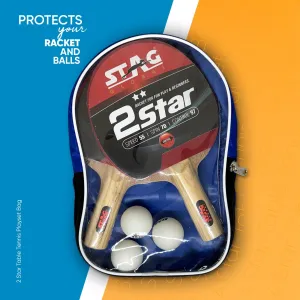 STAG Global 2 Star Table Tennis Racket Set with 3 Balls with Cover