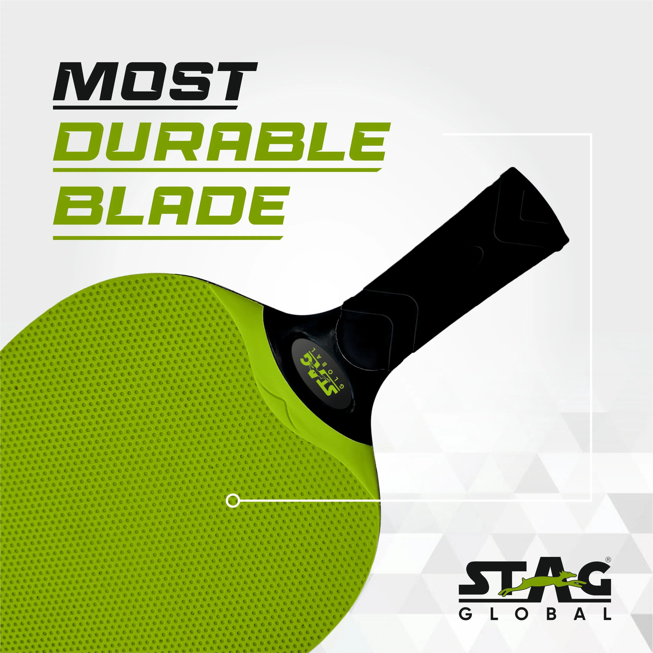 Stag Global Dura Blade Table Tennis Racket (Orange/Black) (Green/Black) (2025 Model)