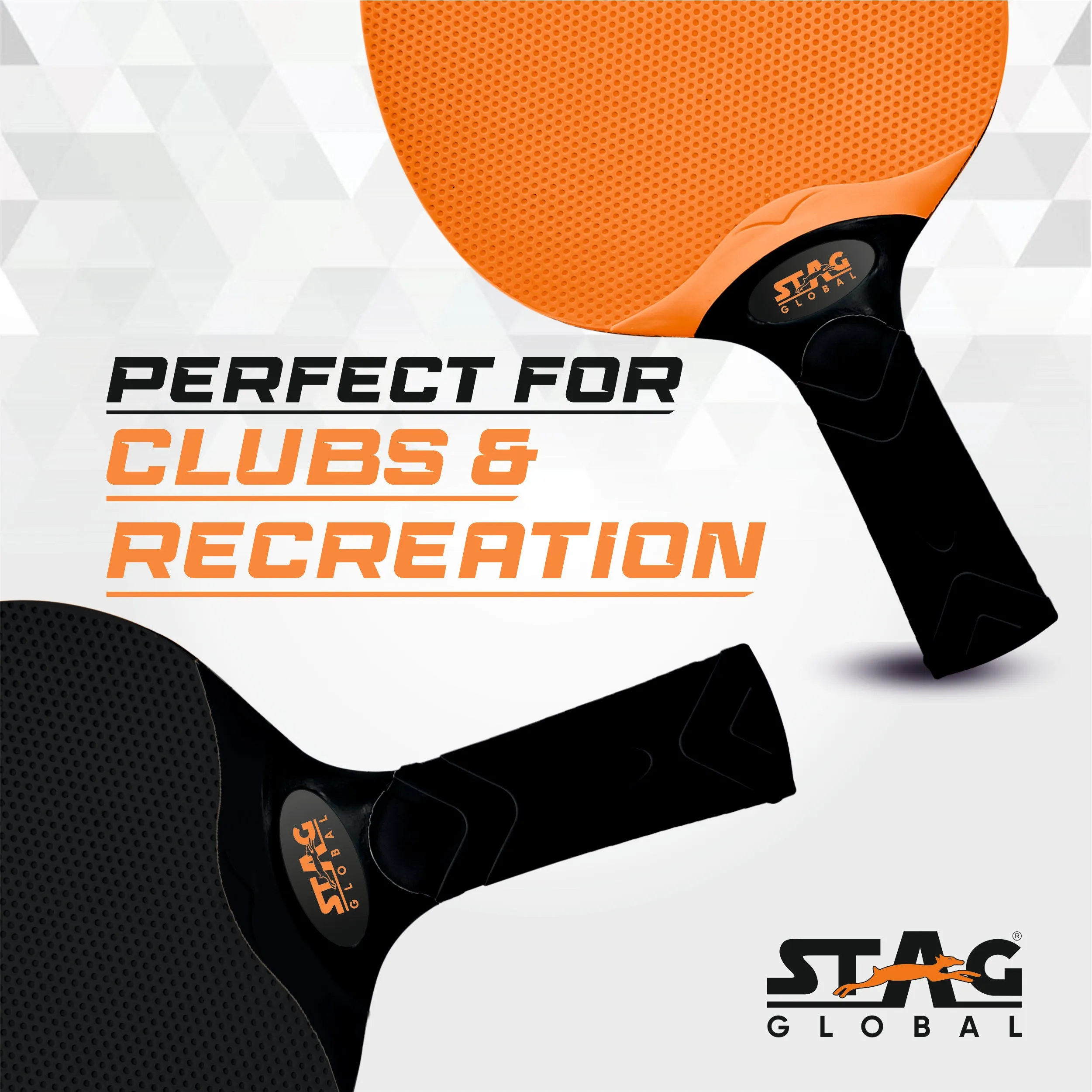 Stag Global Dura Blade Table Tennis Racket (Orange/Black) (Green/Black) (2025 Model)