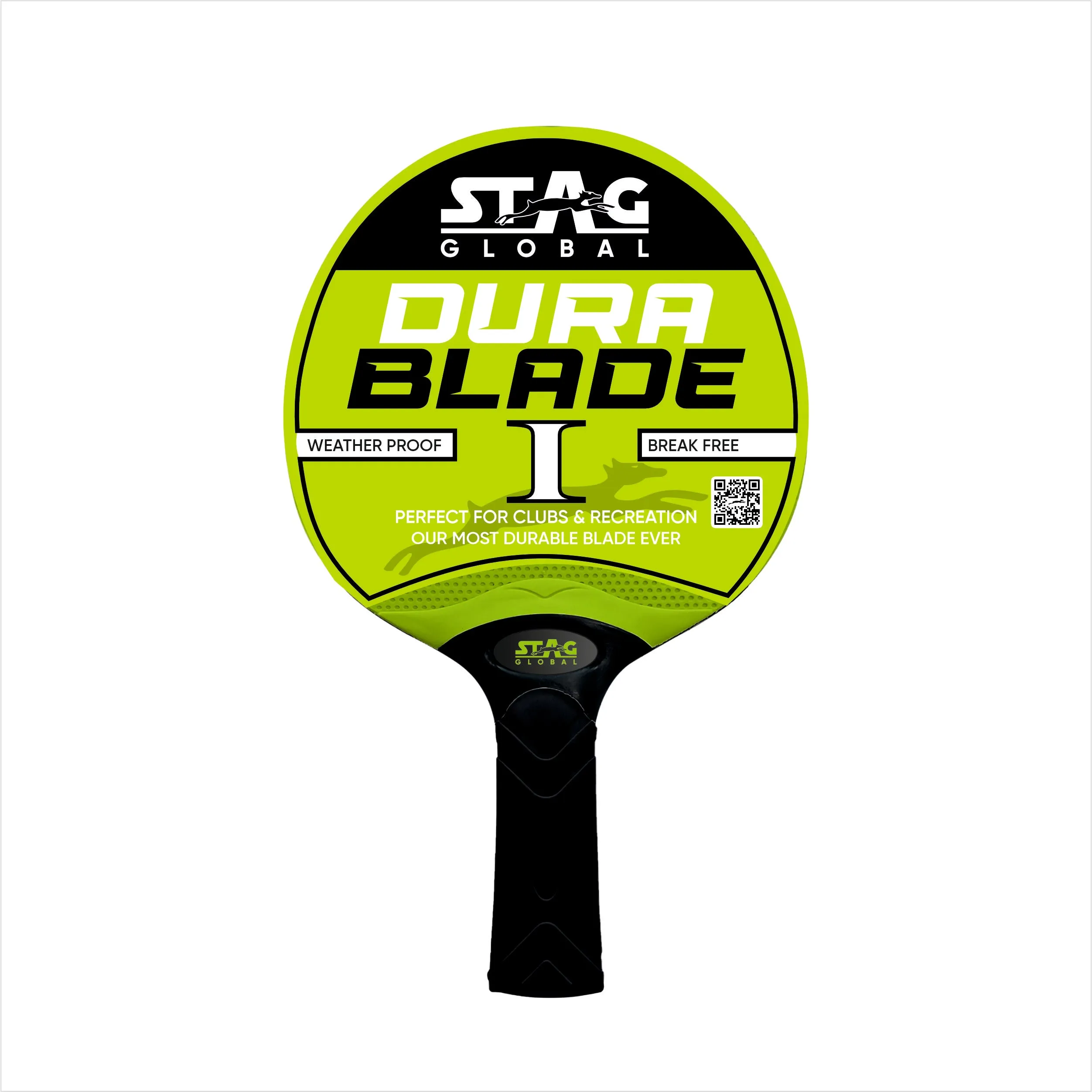 Stag Global Dura Blade Table Tennis Racket (Orange/Black) (Green/Black) (2025 Model)