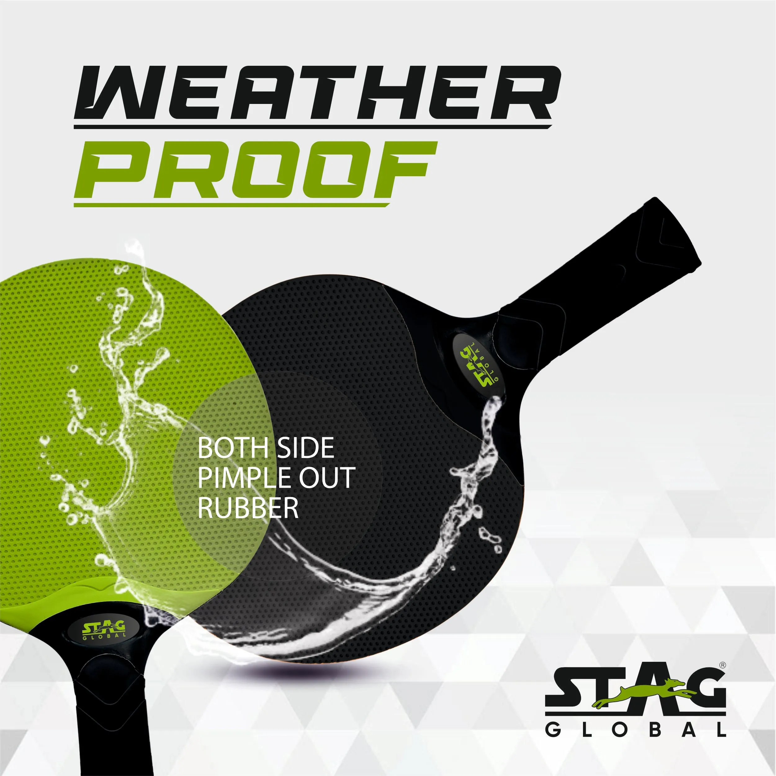 Stag Global Dura Blade Table Tennis Racket (Orange/Black) (Green/Black) (2025 Model)