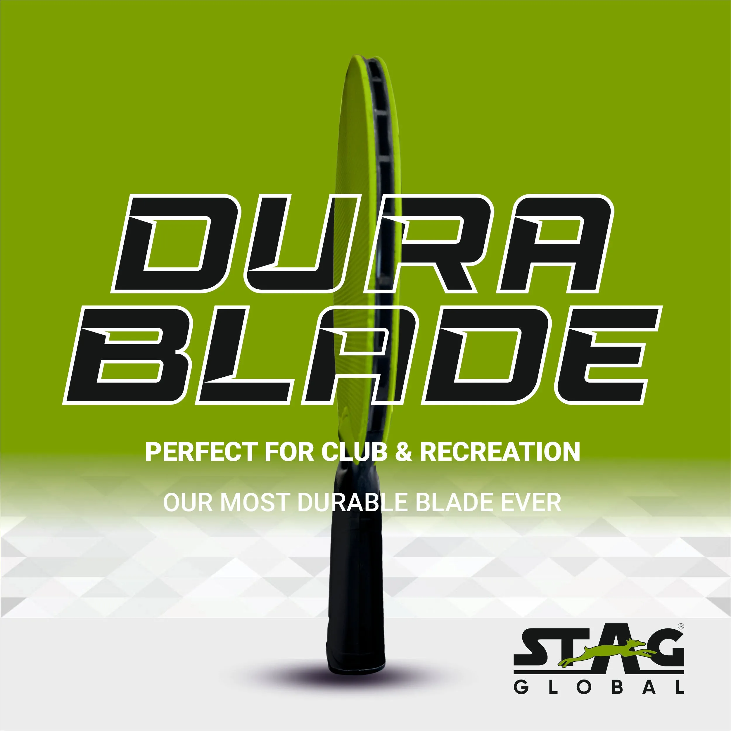 Stag Global Dura Blade Table Tennis Racket (Orange/Black) (Green/Black) (2025 Model)