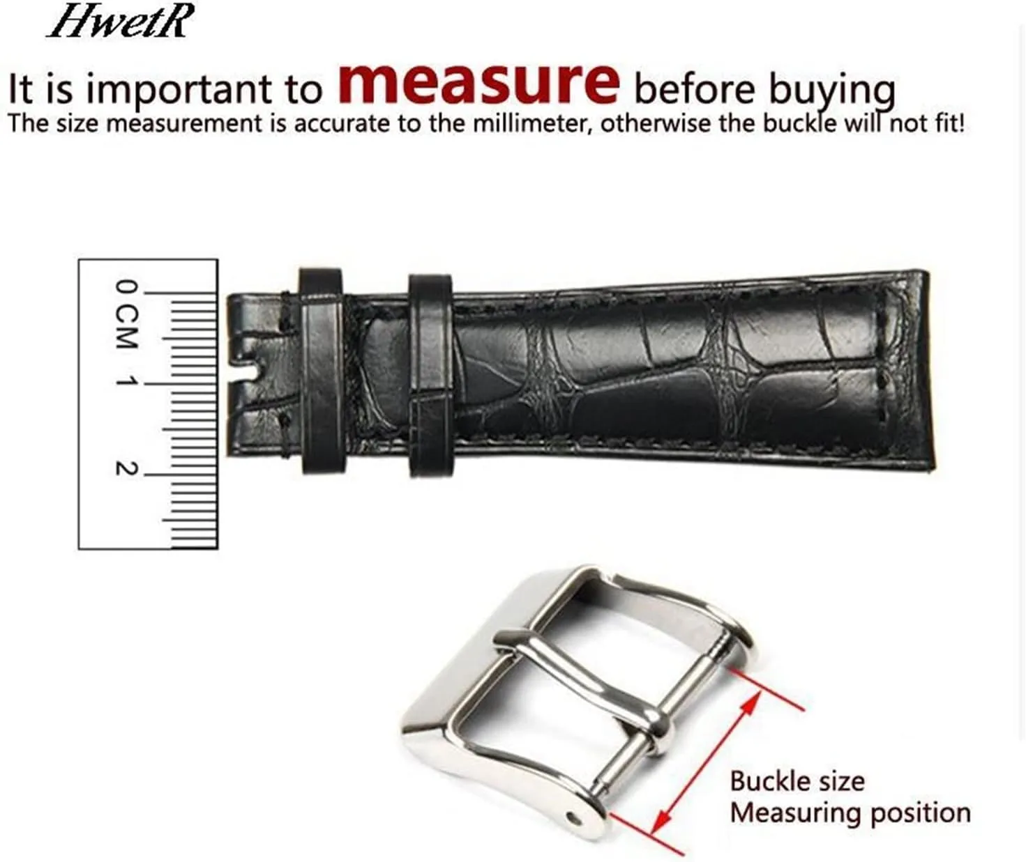 Stainless Steel Watch Pin Buckle Leather Watch Band Strap Clasp Accessories Table buckle