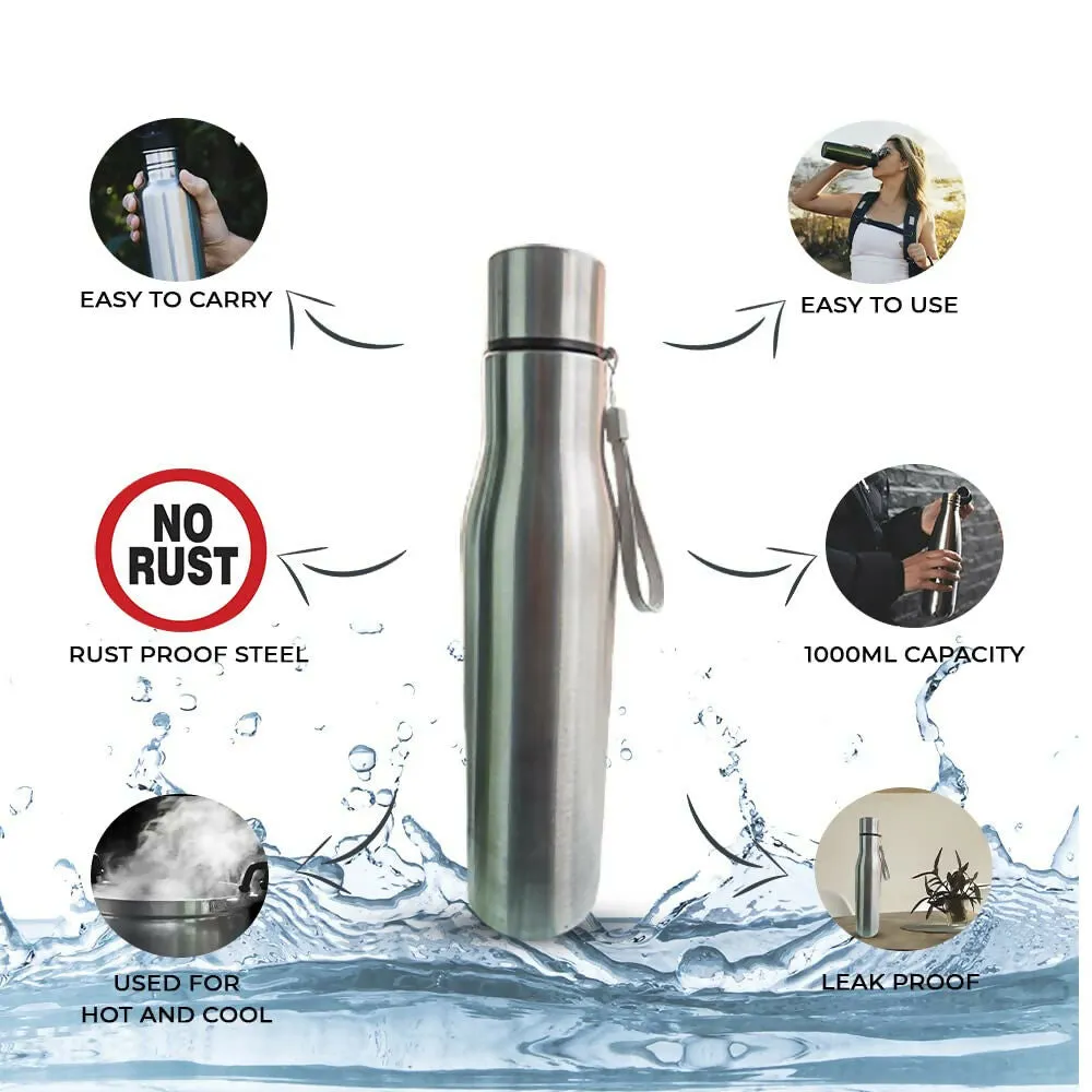 Stainless Steel Water Bottle - Cylinder (1Ltr)