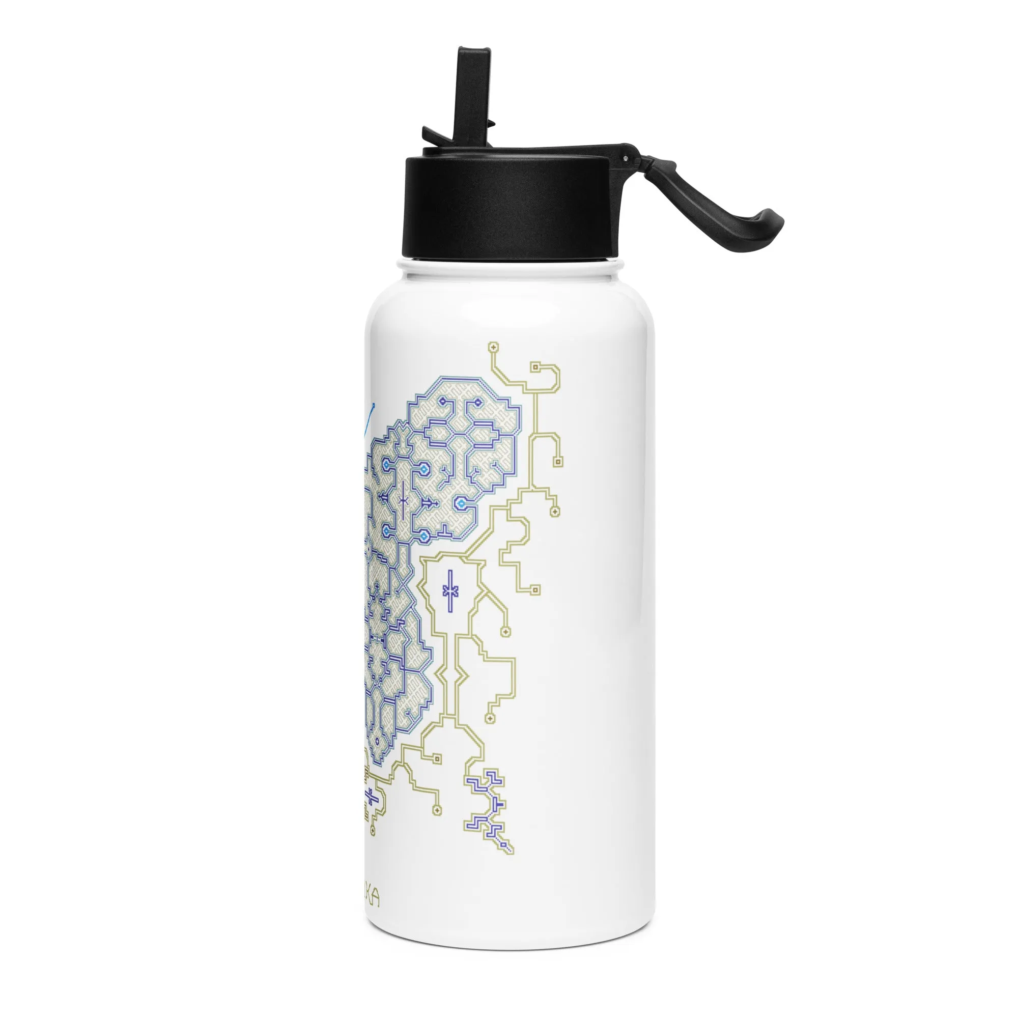Stainless steel water bottle - Shipibo Butterfly