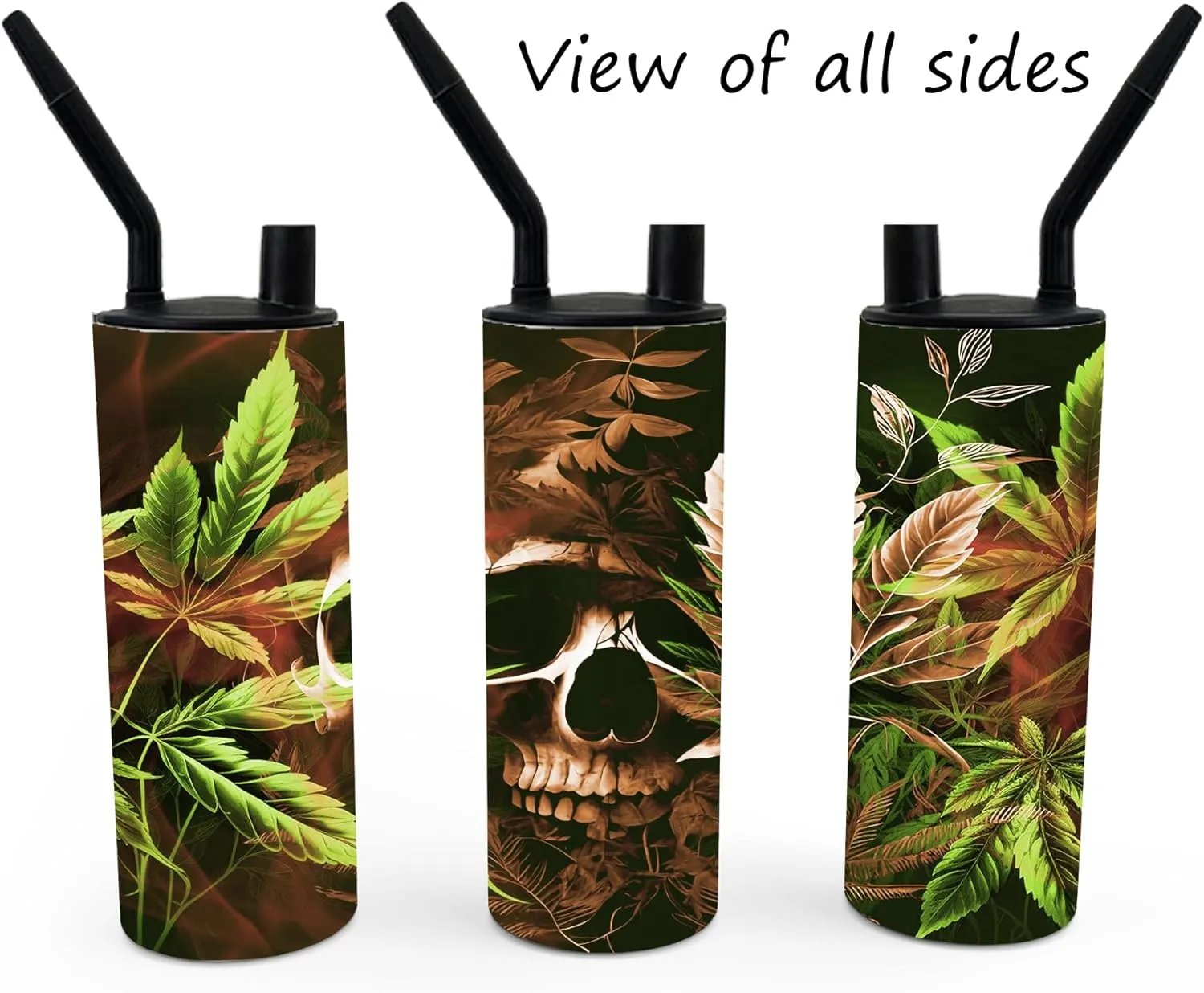 Stainless Steel Water Pipe (Tumbler Style) (Skull)