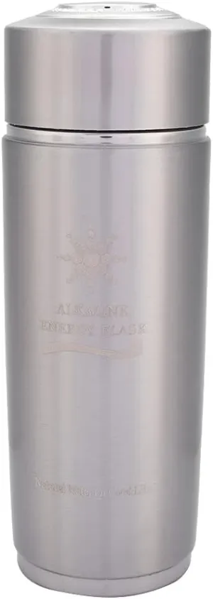 Stainless Water Bottle with, Regulates Endocrine and Boosts Metabolism, Creates smoothness Sweet Water, 400ml Capacity, PH 7.2 9.5 (Silver)