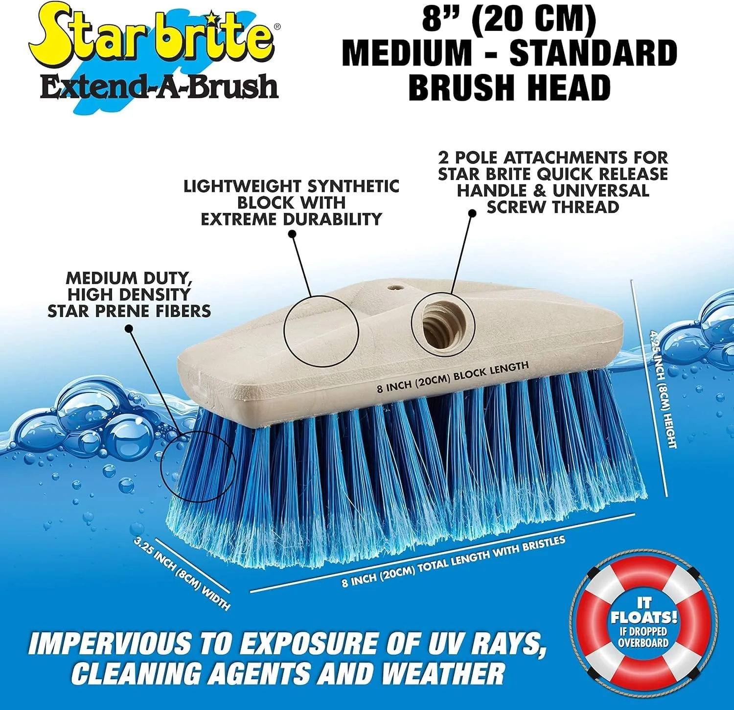 STAR BRITE Boaters Combo Set - Boat Brush, Boat Hook, Telescoping Handle, Boat Scuff Eraser 2 Pack & Giant Sponge