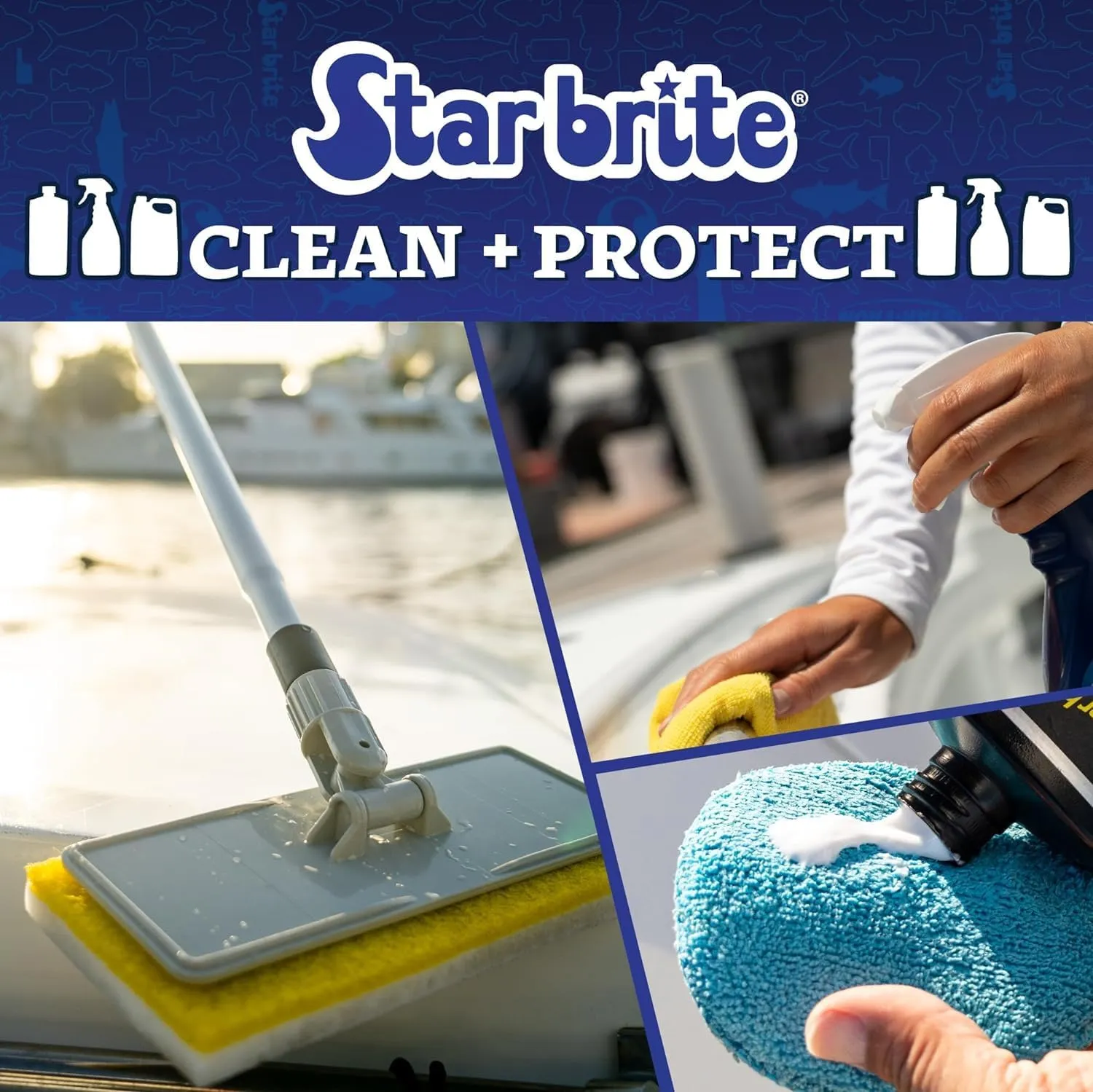 STAR BRITE Extend-A-Brush Handles - Fixed & Telescoping Floating Handles - Quick Connect for Boat, RV, Pool, Auto, Home Cleaning - Durable, Versatile Extension Handles for Multiple Accessories