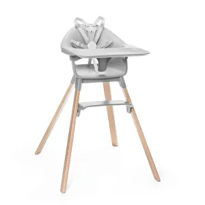 Stokke Clikk High Chair, Cloud Grey - All-in-One High Chair with Tray   Harness - Light, Durable & Travel Friendly - Ergonomic with Adjustable Features - Best for 6-36 Months or Up to 33 lbs