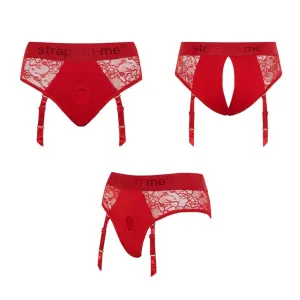 Strap-On-Me Diva Red Lace Harness