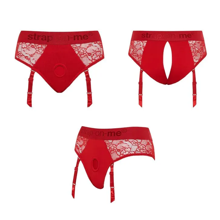 Strap-On-Me Diva Red Lace Harness