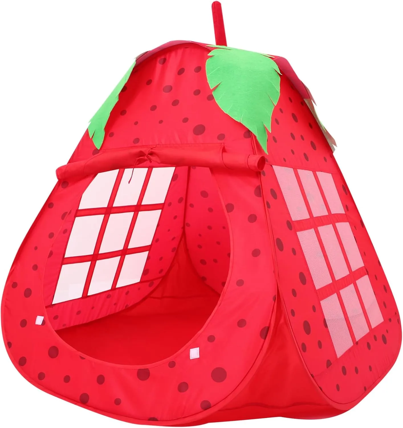 Strawberry Play Tent Portable Foldable Indoor Castle for Fun Game House with Spacious Design for Ages Encourages Creativity and Imagination