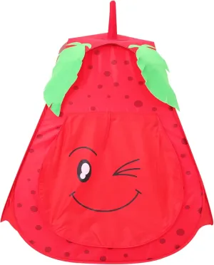 Strawberry Tent Portable Castle Play Tent for Foldable Indoor Game House Ball Pool Easy Installation Suitable for Ages Develops Creativity