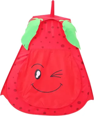 Strawberry Tent Portable Indoor Castle Playhouse for Foldable Tent House with Ocean Ball Pool for Ages Easy to Clean Encourages Creativity