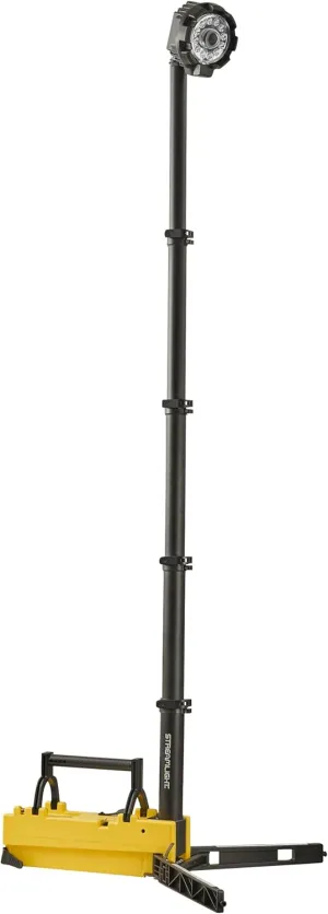 Streamlight 45670 Portable Scene Light 10,000-Lumen Portable and Collapsible Flood Light with Heavy-Duty Shoulder Strap, 120V AC Charger, 12V DC Cord and 6-Foot Extension Pole, Yellow