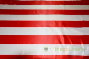 Stripe Charmeuse Satin Print Table Runners
