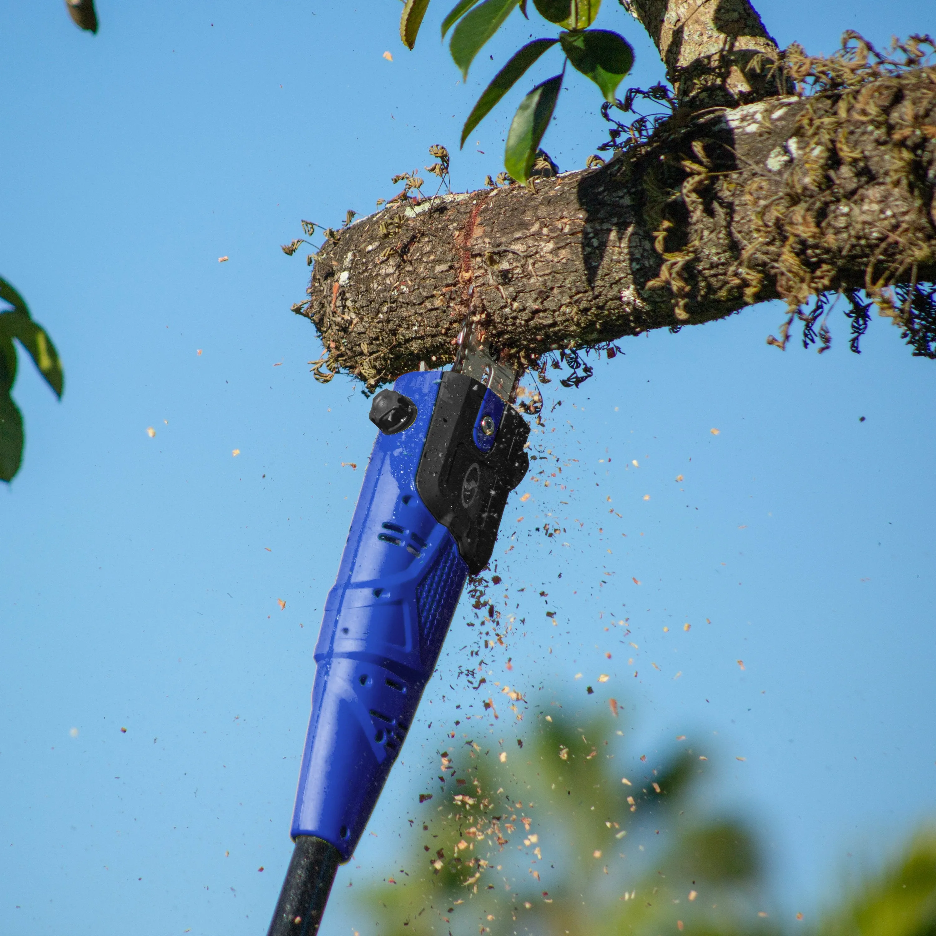 Sun Joe SWJ804E-SJB Telescoping Electric Pole Saw | 8-Inch (Blue)