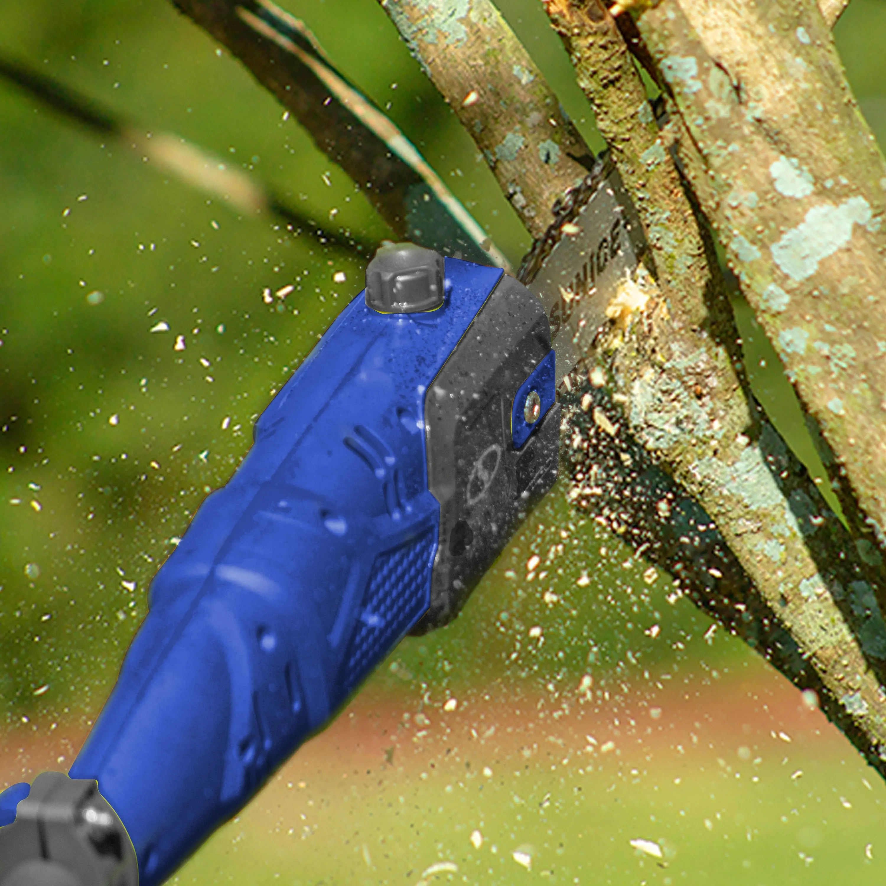 Sun Joe SWJ804E-SJB Telescoping Electric Pole Saw | 8-Inch (Blue)