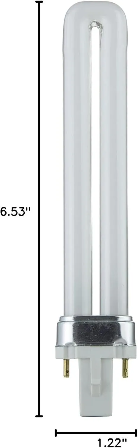 Sunlite PL9/SP41K/10PK 2-Pin Fluorescent 9W 4100K Cool White U Shaped PL CFL Twin Tube Plugin Light Bulbs with G23 Base (10 Pack)