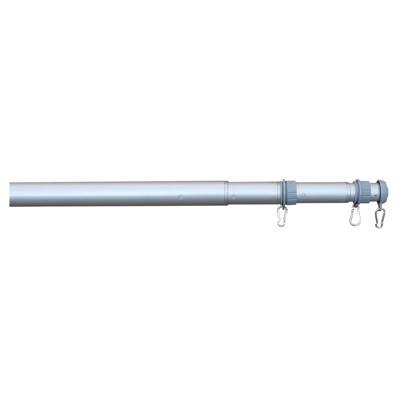 Super Tough 20ft Telescoping Silver Flagpole with Sewn Nylon US Made Flag
