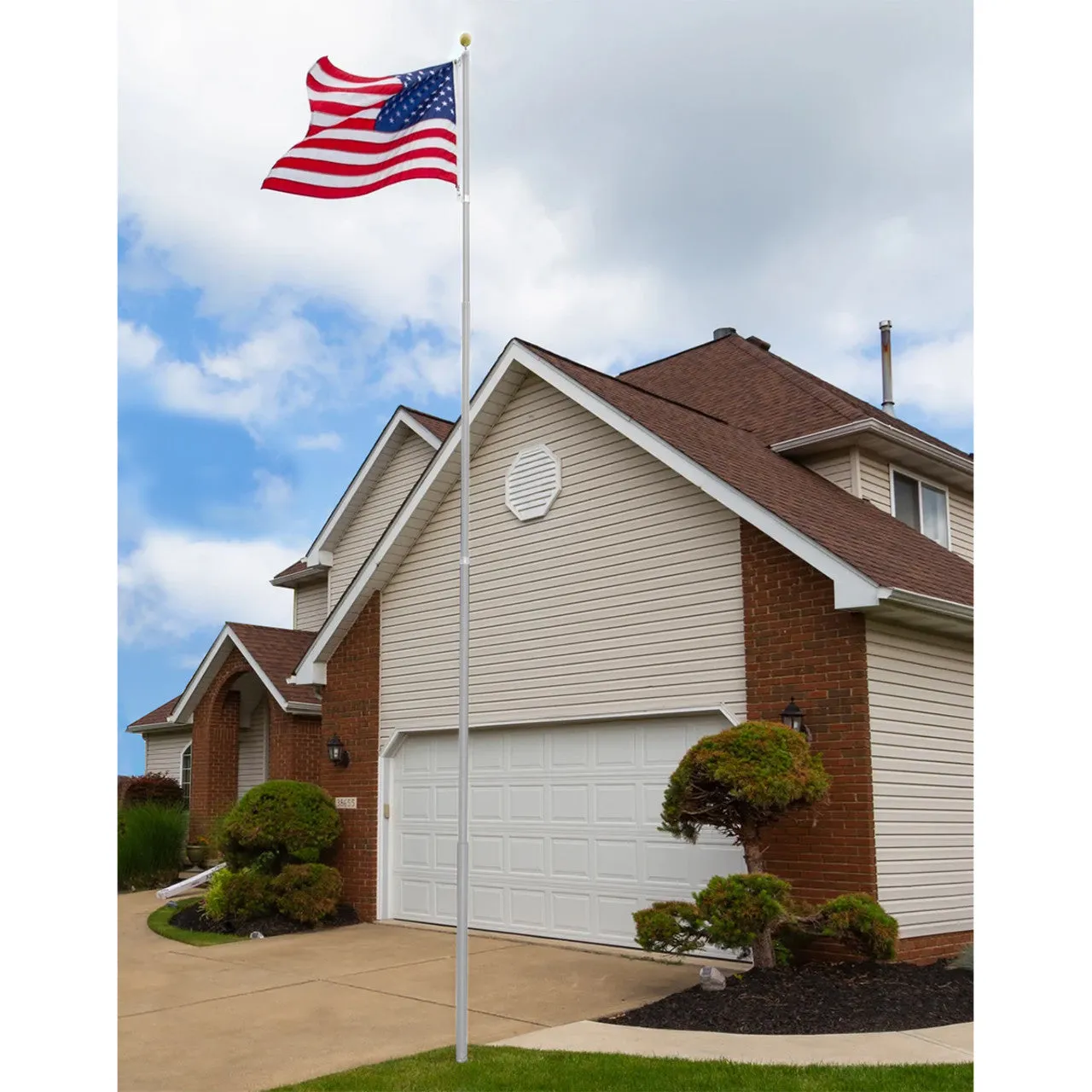 Super Tough Telescoping 17ft or 21ft Flagpole - US Made